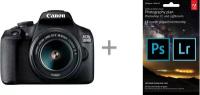 Камера Canon EOS 2000D SLR + 18-55 мм IS II + членство в Creative Cloud Photography - 20 ГБ, 12 меся