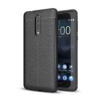 Чехол-накладка Litchi Grain для Nokia 8 (черный)