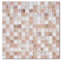 Смесь из стеклянной мозаики Rose Mosaic Opal R+ (плитка 20x20 мм), матрица 327*327 мм (в коробке 4,28 м2)