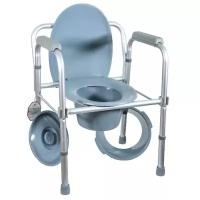 Кресло-туалет Amrus AMCB6808 облегченное со спинкой регулируемое по высоте, 1 шт