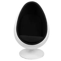 Кресло Ovalia Egg Style Chair черная ткань