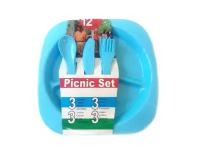 Набор посуды для пикника на 3 персоны PICNIC SET, Зеленый