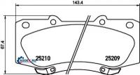 NISSHINBO NP1069 Колодки тормозные перед TOYOTA HILUX 04-