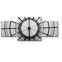 Модульная картина Picsis Круглый стеклянный потолок (70x30)