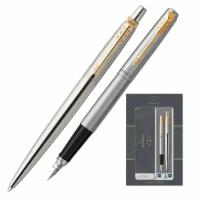 Набор письменных принадлежностей Parker Jotter Stainless Steel GT шариковая ручка перьевая ручка