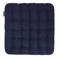 Подушка на сиденье уют премиум с лузгой гречихи р. 40х40 см синий цвет