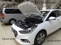 Амортизаторы капота для Хендай Солярис (Hyundai Solaris) 2017-, 2 шт. KUHYSL0200