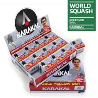 Мячи для сквоша Karakal 2-Yellow 1b Box x12 KZ598