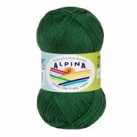 Пряжа ALPINA "XENIA" 100% мерсеризованный хлопок 10 шт. х 50 г 240 м +- 10 м №072 т.зеленый