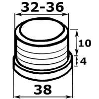 Заглушка внутр. круглая 38 мм