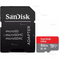 Карта памяти SanDisk microSDXC 512GB Ultra Class 10 UHS-I U1 A1+SD адаптер (SDSQUA4-512G-GN6MA)