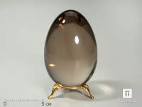 Яйцо из раухтопаза (дымчатого кварца), 10,5х7,2 см