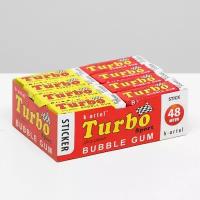 Жевательная резинка Turbo со вкусом персика с наклейкой, 14 г