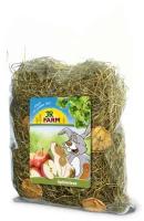 Корм Jr farm 06976 Сено для грызунов луговое с яблоками, 500гр, 500 гр