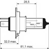 Лампа H4 60/55W (Valeo) Standard VALEO 032007