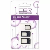 Переходник-адаптер CBR CB 05 для СИМ-карт Frame SIM micro SIM nano SIM Card Adapter