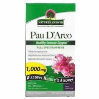 Nature's Answer Pau D'Arco - Кора муравьиного дерева, 1000 мг 90 вегетарианских капсул