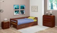 Кровать Ardea с ящиками 900x2000 Натуральное дерево