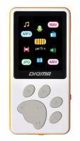 MP3 плеер Flash Digma S4 8Gb белый оранжевый