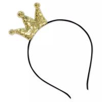 Ободок для волос B&H «Корона» золотой