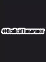 Наклейка на авто "ВсеВсёПонимают"