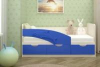 Кровать Дельфин с ящиками 80х180 МДФ металлик