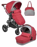 Коляска 2 в 1 Farfello Zuma Duo Comfort, ZDC-11 Рубиновый