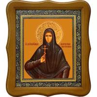 Екатерина Константинова, послушница, преподобномученица. Икона на холсте. (10 х 12 см / В фигурном киоте под стеклом)