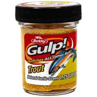 Форелевая паста BERKLEY Gulp! Dough Natural SCENT Glitter 50 гр (Чеснок, цв. Жёлтый) GDTG2/CCHE