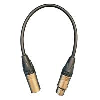 Кабель микрофонный GS-PRO XLR3F-XLR3M (Black) 0,35м, балансный