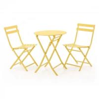 Набор обеденной мебели Складной круглый стол и 2 стула Xiaomi MWH Colorful Folding Round Table And 2 Folding Chair Set Yellow