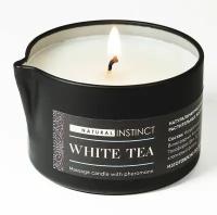 Массажная свеча с феромонами Natural Instinct WHITE TEA - 70 мл