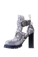 Ботильоны JEFFREY CAMPBELL CRAVEN GREY СЕРЫЙ ЗМЕИНЫЙ ПРИНТ