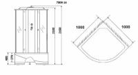 Душевая кабина Niagara Eco 7309 100х100х215 стекло матовое