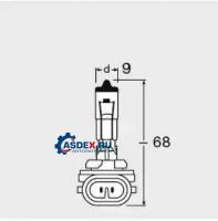 OSRAM 881 Лампа галогенная 881 H27W/2 12,8V 27/2W OSRAM 1 шт