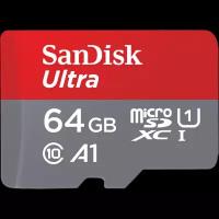 Карта памяти MicroSD SANDISK Ultra 64Gb