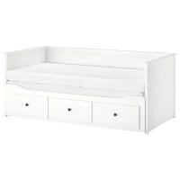 IKEA - HEMNES хемнэс Каркас кровати-кушетки с 3 ящиками, белый, 80x200 см, 99 кг