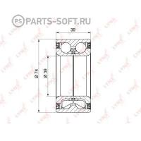 LYNXAUTO WB1246 Подшипник ступицы к-кт