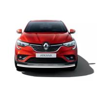 Защита переднего бампера d57 Rival для Renault Arkana 2019-н.в., нерж. сталь, R.4705.002