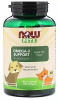 Now Pets Omega 3 Омега-3 для собак/кошек, 180 гелевых капсул 261522