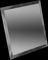 Квадратная зеркальная графитовая плитка с фацетом 10мм КЗГ1-04 - 300х300 мм