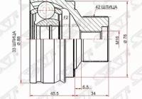 Шрус наружный AUDI A4/A6/Q5 07- SAT AD-215 | цена за 1 шт