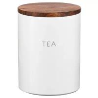 Контейнер для хранения чая 1,2 л с деревянной крышкой