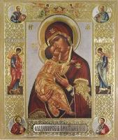 Икона аналойная Богородица Владимирская на деревянной доске 17,0 х 21,0 см
