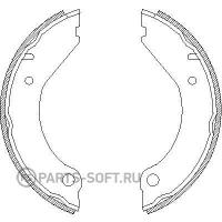 REMSA 439900 Комплект тормозных колодок стояночная тормозная система