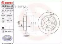 BREMBO 08916310 08.9163.10_диск тормозной задний\ Rover Mini One/Cooper 1.6/1.4D 01