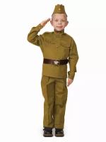 Костюм солдата хлопок 100% (8008-3), размер 140, цвет мультиколор, бренд Батик