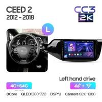 Магнитола Teyes CC3 2K для Kia Ceed 2012-2018 9" 4/64 Gb