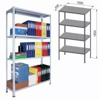 Стеллаж металлический Практик MS (MS 185/100х60/4)