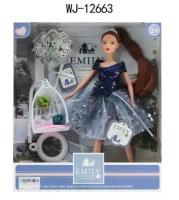 Кукла ABtoys Emily Синяя серия с подвесными качелями и аксессуарами, 30см WJ-12663